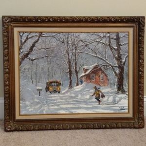 Painting original oil with knife by Robert LeBron